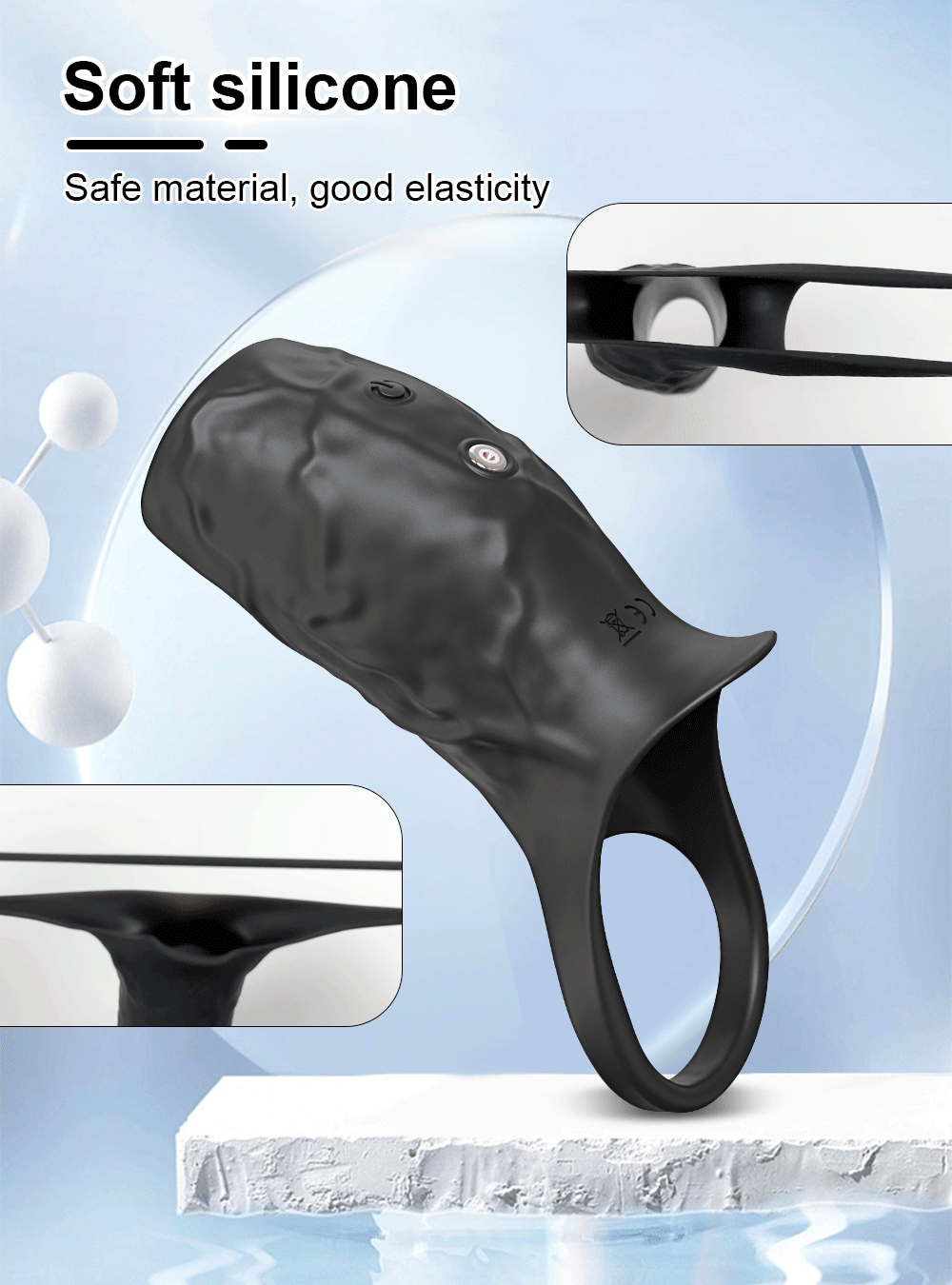 Men’s Penis Sleeve Rechargeable Sex Toy – 157 - Image 4